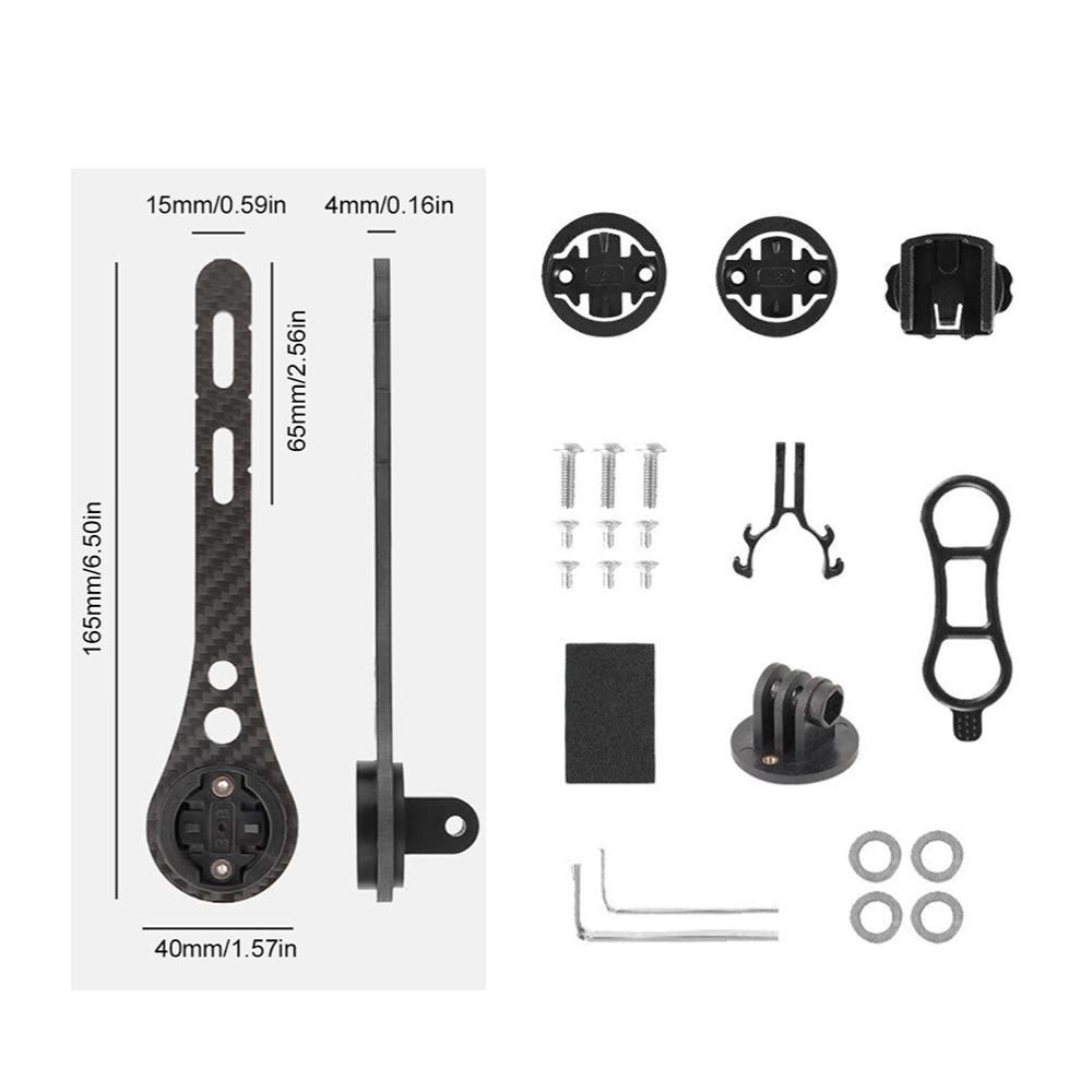 Bicycle Computer Holder Carbon Fiber Road Bike Stopwatch Speedometer Mount Holder Bike Extended Bracket for Garmin Bryton Wahoo