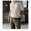 Men S Knitted Polo Shirt Short Sleeve Hollow Out Ice Silk Summer Old Money Style