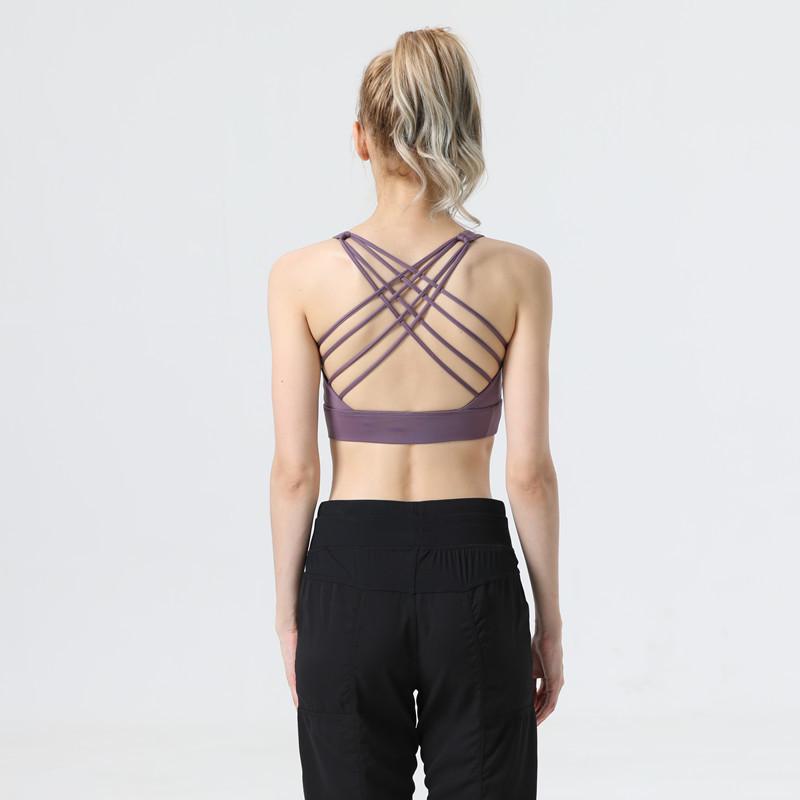 Uarun Women's Sports Bra: Beautiful Back, Cross Eight Straps, High Elastic, Comfortable, Naked Feeling Yoga Bra