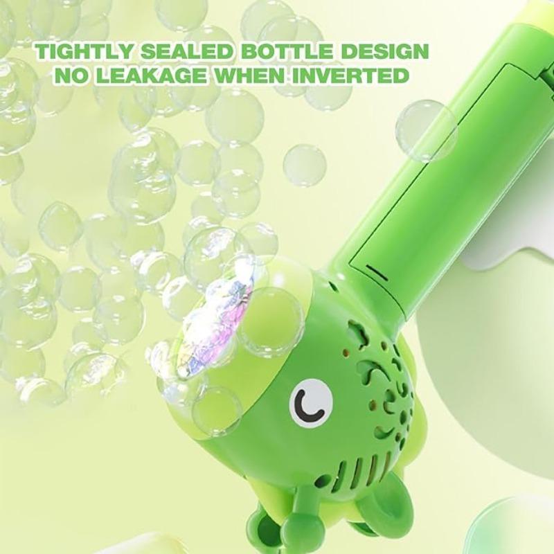 Animal Bubble Blower Wand with Solution Giraffe Bubble Machine Maker with Light 10 Hole Light Up Automatic Bubble Machine
