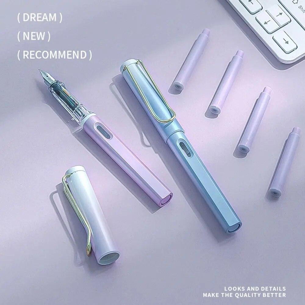 Zasněné přechodové pero 0,38 mm modré inkoustové plnicí pero Vyměnitelné inkoustové gelové pero Dárkové studentské kreativní psací potřeby Školní kancelářské potřeby