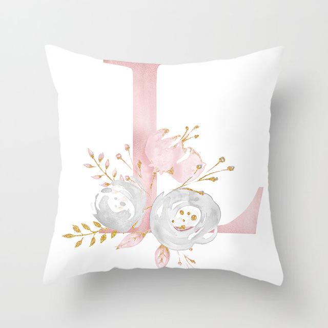 26 Letters Cushion Cover Letter Home Decorative Pillowcase Polyester Throw Pillow Case Cushion Cover For Sofa Almohada Hot Zt25