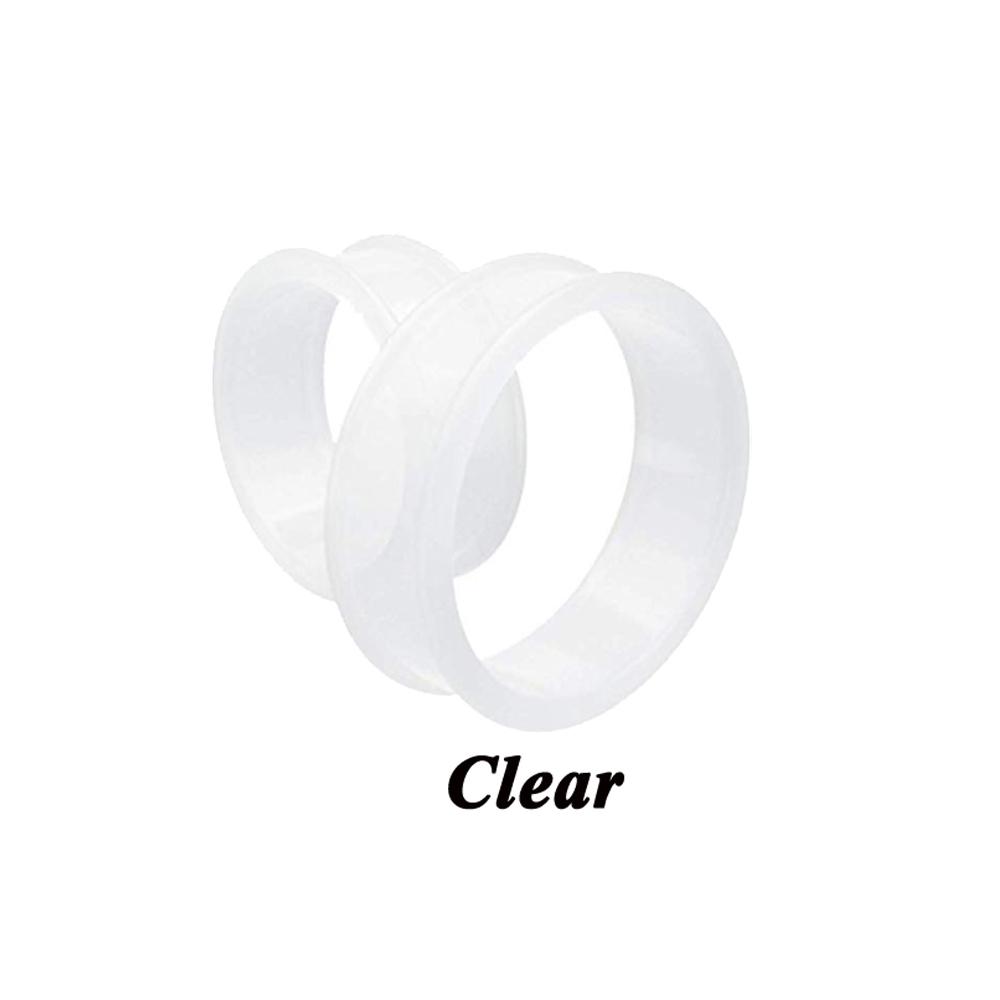 2 Stück Supergroß Flexibler Silikon Doppel Flared Ohr Tunnel Plug Ohr Piercing Flesh Tunnel Ohr Gauge Expander Dehner Piercing