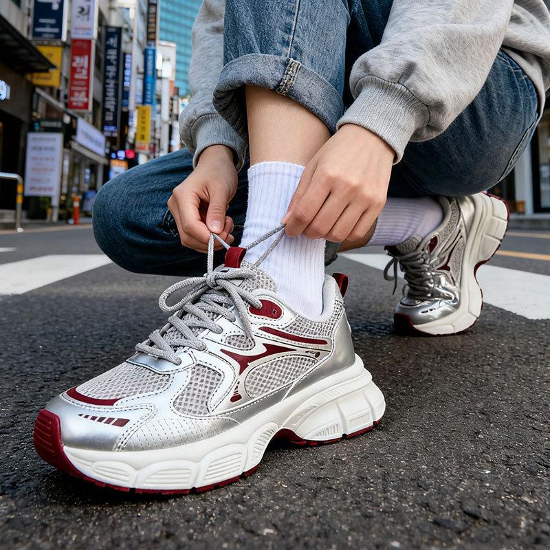 Versatile platform dad shoes women's spring new super good-looking casual shoes lightweight sports shoes