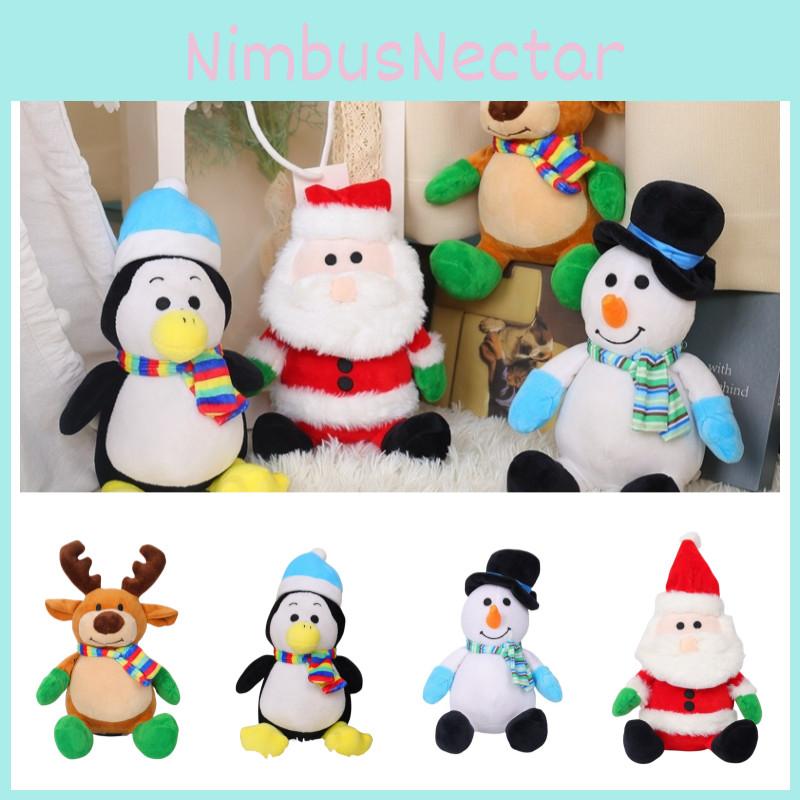 Christmas Santa Claus Plush Toy Cute Reindeer Stuffed Animal Holiday Gift 21cm