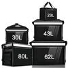43L Black Insulated Food Delivery Bag for Riders