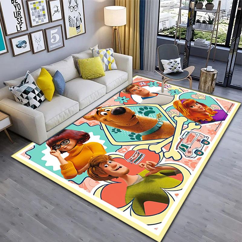 Halloween cartoon comedy adventure movie Scooby-Doo carpet is suitable for living room and bedroom doormats office balcony decorative carpet V5