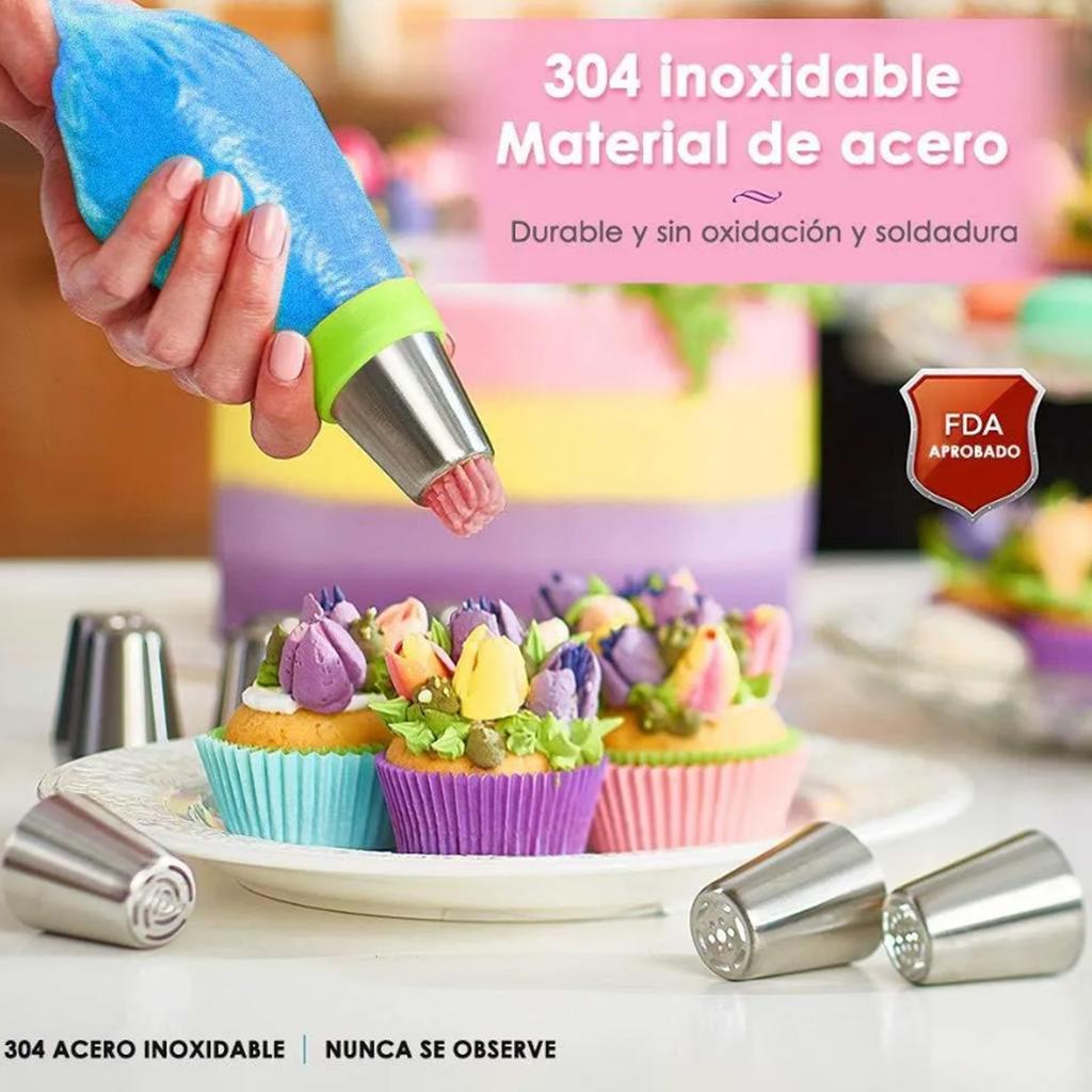 14Pcs Russian Piping Tips Set Complete Flower Frosting Icing Nozzles Cake Decorating Baking