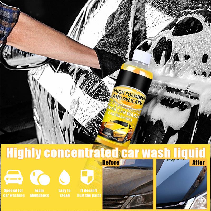 Foam Car Wash Liquid 3.2oz Auto Washing Foam Neutral Formula High Concentration Car Shampoo For Removing Window Water Stains
