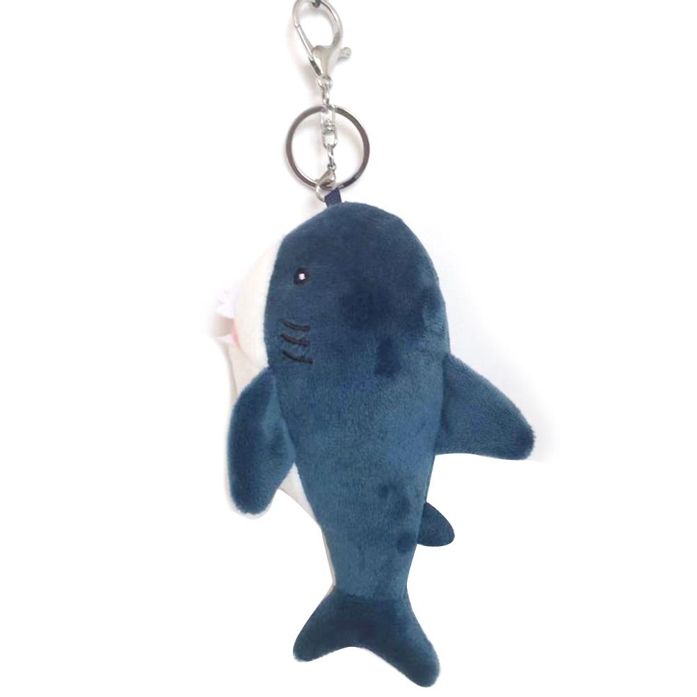 15cm Niedlicher Mini Hai Plüsch Schlüsselanhänger Anhänger Spielzeug Weicher Cartoon Hai Stoffpuppe Rucksack Schlüsselanhänger