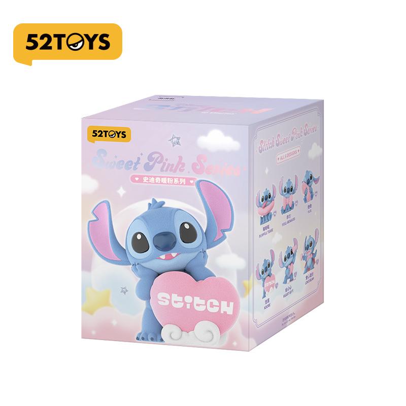 52toys Stitch Warm Pink Surprise Blind Box Trendy Toy Model Cute Plush Toy Plush Ornament Valentine'S Day Gift Toy Collec