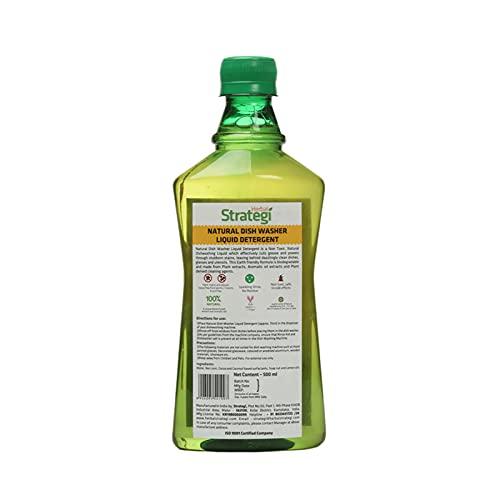 Herbal Strategi - Dish Washer Machine Liquid Detergent |Completely Herbal | Removes Stains & Grease | For Household & Commercial Dishwashing Equipm