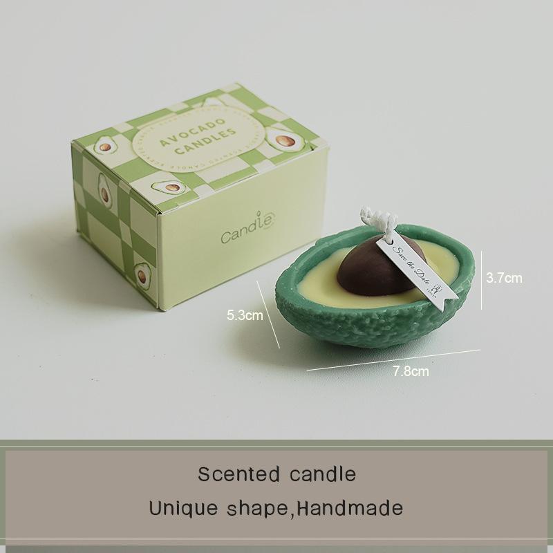 

Авокадо ароматизированная свеча воск для моделирования, ручная работа, имитация фруктовой атмосферы сувенирная свеча ароматизированный подарок 1