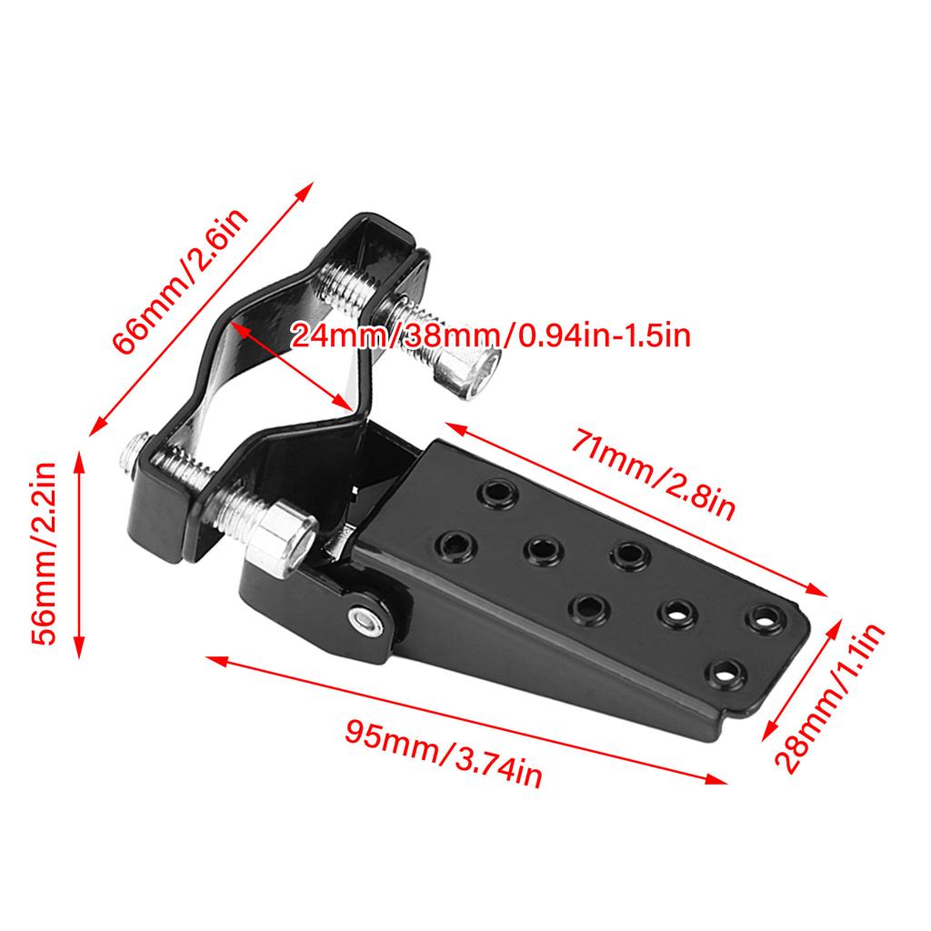 Black Stylish Metal Motorcycle Motorbike Frame Foot Pegs Rests Pedals Motorcycle Foot Rests Foot Rests Motorcycle Foot Peg