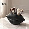 Romantic Valentine Gift for Her Lip Shaped Storage Holder, 3D Printed Red Sculpture Vase, Artistic Decor Desktop Organizer Makeup Brushes Pens,
