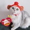 Niedliche Katzen-Haustiermütze, festliche Atmosphäre, warme Plüsch-Katzenmütze, Dekoration, Haustier-Katzenmütze