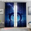 2pc,  Window Curtains Dolphin Versatile Fabric,Without Electricity Family Party Applies To Apartment Decoration