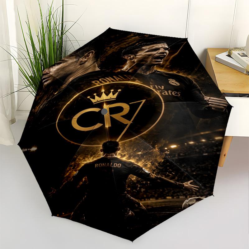 Ronaldo's Iconic Number Seven Automatic Umbrella Retractable Design with 8-Rib Durability Foldable Design Durable Everyday Carry Umbrella