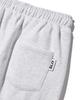 Eseulisseutyudio Lettering Pocket Fleece-Lined Wide One-Pleat Sweatpants White Melange