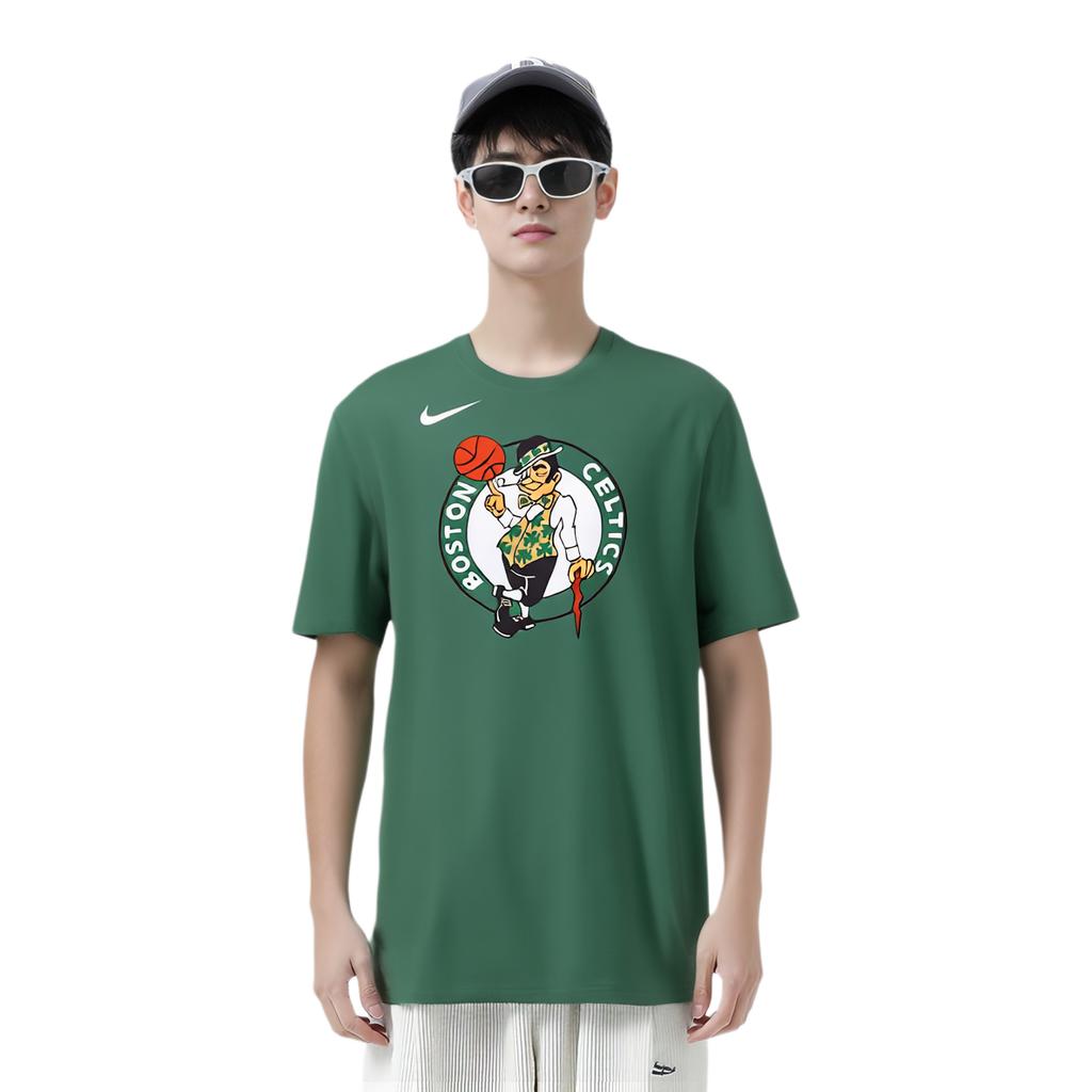 Nike T Shirts Men's Green Crew Neck Moderate Straight Fit FJ0228-312