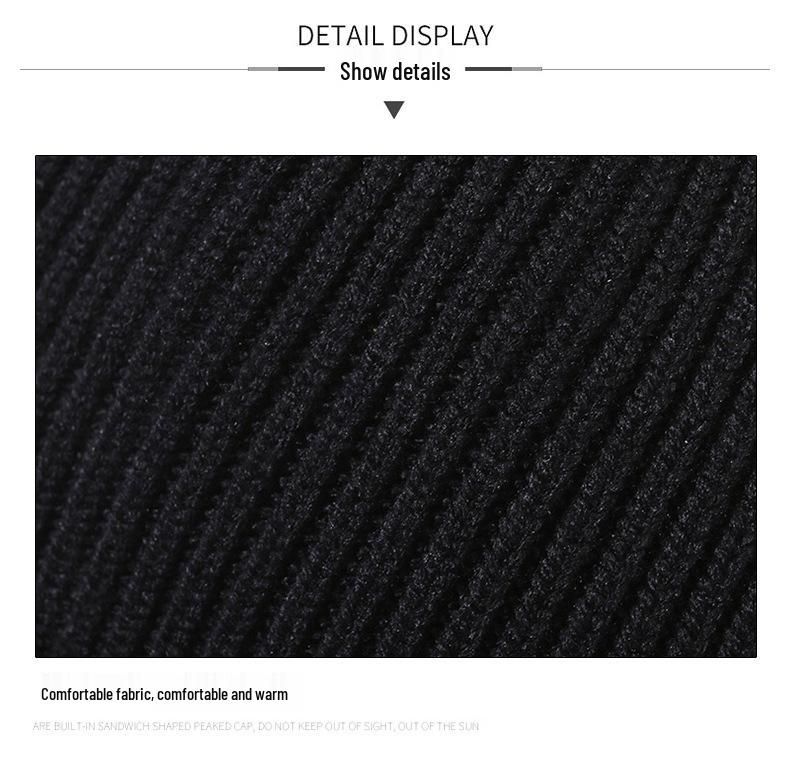 Men's & Women's Warm Knitted Wool Hat: Autumn/Winter Outdoor Cold-Proof Velvet-Lined Cycling Beanie