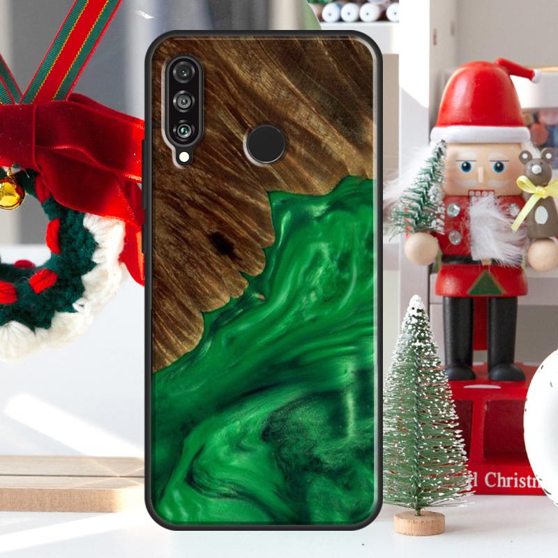 Hybrid Wood Resin For Huawei Nova 12i 11i 8i 12s Y73 Y72 Y61 Y91 Y90 Y70 Y60 9 10 SE P60 Pro P30 P40 Lite Case