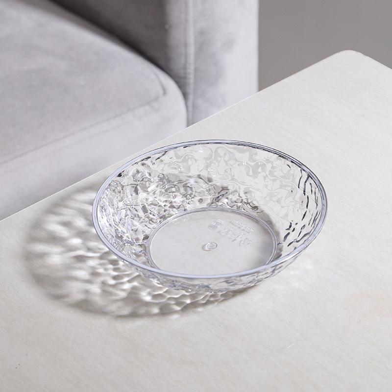 Transparent Chinese Tea Cake Plate Exquisite Dim Sum Cake Plate Household Fruit Plate Living Room Desktop Retro Wedding Dried Fruit Plate