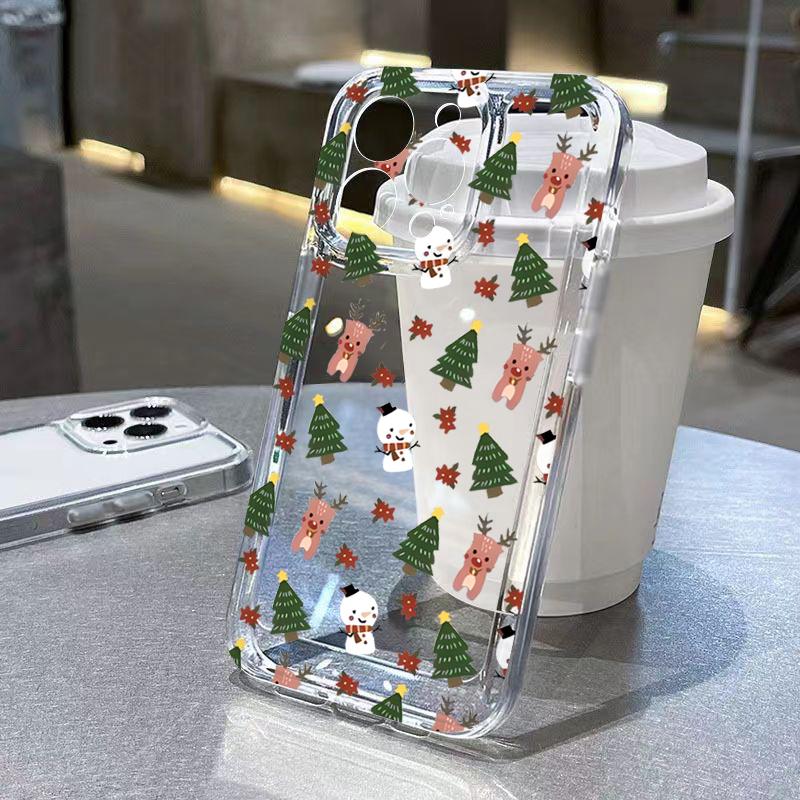 Christmas Tree Letter Snowflake Design Case For iPhone 17 Pro Max Cases iPhone 16 15 14 13 12 11 XS X XR 16E Air Cover