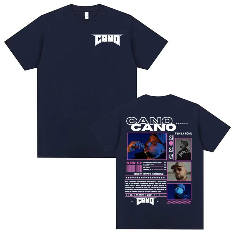 Rapper Cano Triana Tour Album 2025 Printed Tshirts for Unisex Women Harajuku Hip Hop Street Tshirt Casual Cotton Oversized T Shirt
