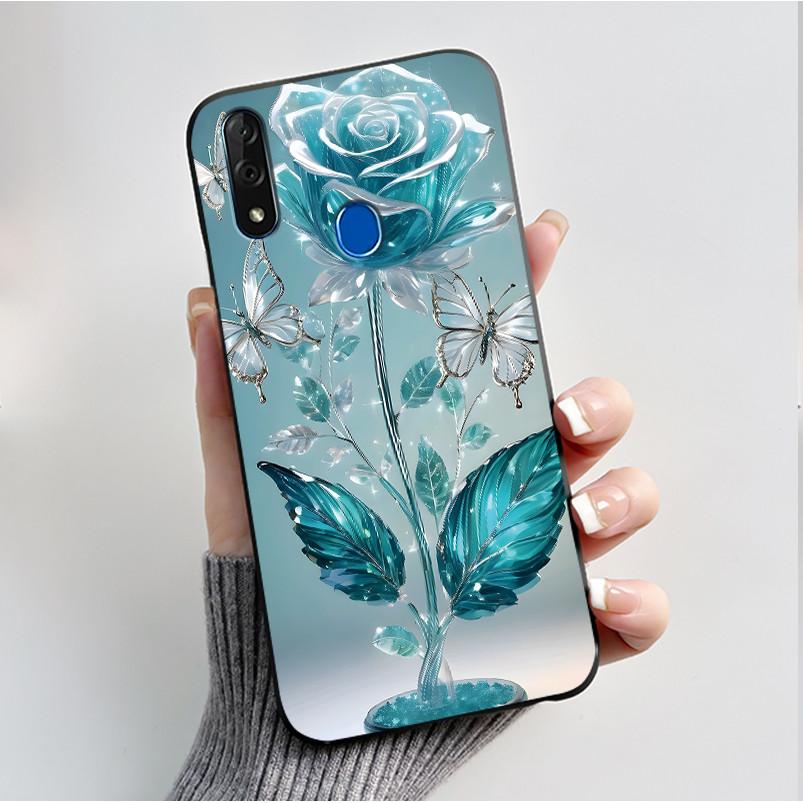 Printing Pattern Case For ZTE Blade V10 Fundas Shockproof Coque Capa Soft Silicone Black Shell Cover Cute Flower Cartoon Casing