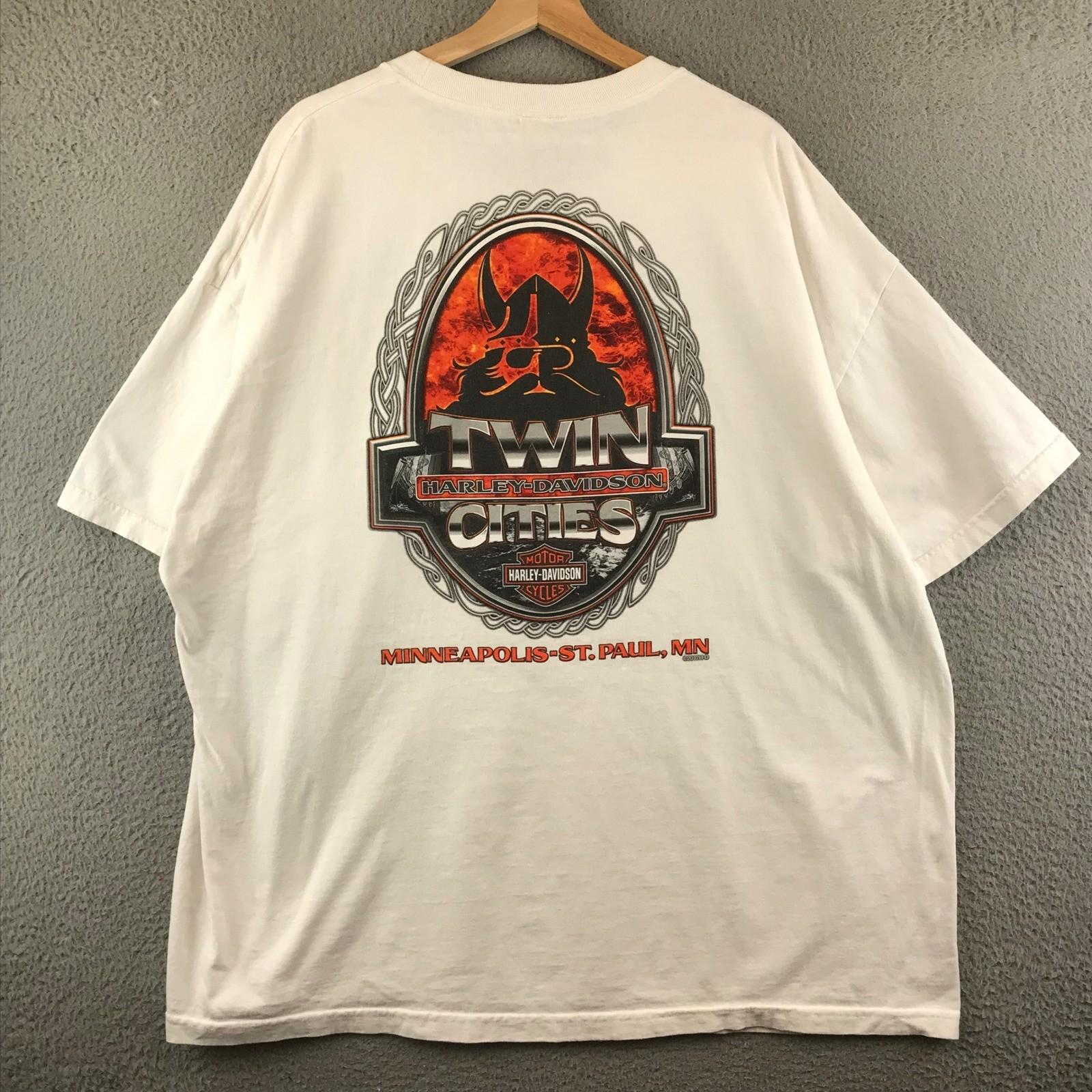 T-ShirtHarley Davidson Twin Cities Minneapolis MN White Graphic T-Shirt XXL XXXL