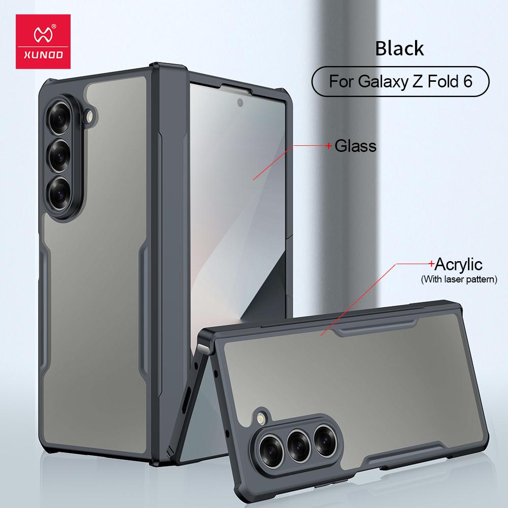 Xundd For Samsung Galaxy Z Fold6 SE Case For Galaxy Z Fold6  Phone Cover Shockproof Protective Shell Clear Transparent Cases