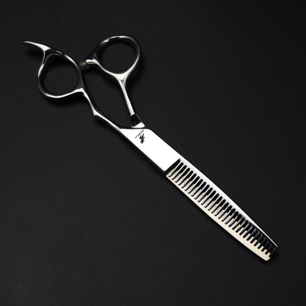 6.0 Inch JP440C Double-sided Hairdressing Scissors – Sword-shaped for Straight and Thinning Cuts