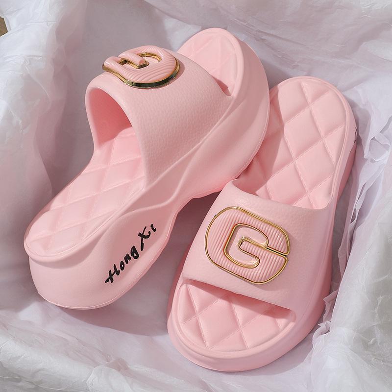 2023 Women's Fashion Thick-Soled Heightening Non-Slip Slippers for Indoor & Outdoor Winter Wear