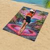 1PC  Aesthetic Ocean Heart Waterfall Beach Towel, Large Quick Dry Towel for Vacation