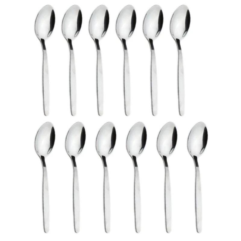 

12Pcs 13.3CM High Quality Stainless Steel Dessert Spoon Coffee Cup Surface Polished Coffee Tea Spoon portable Multipurpose Spoon