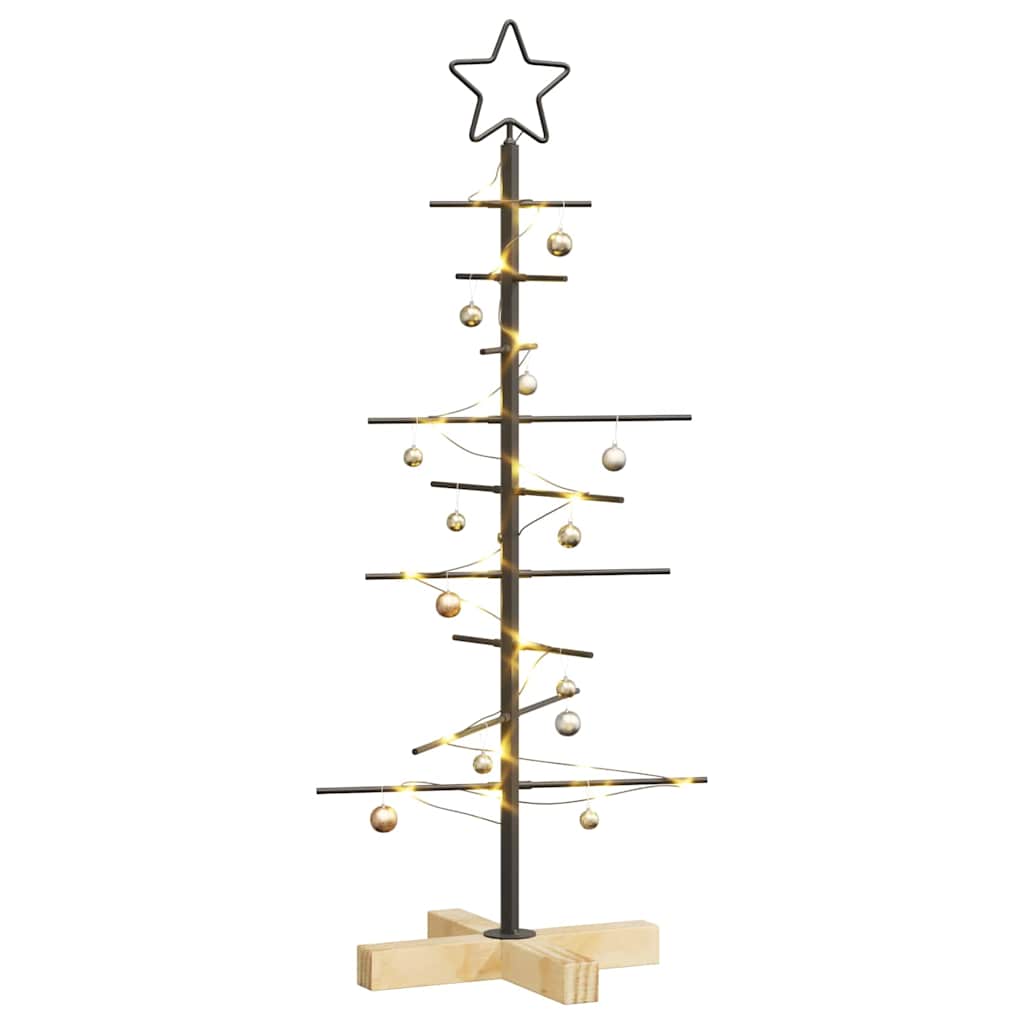 Metal Christmas Tree Black 89 cm Powder Coated Steel