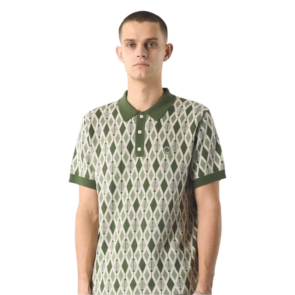 Polo Regolare da Uomo Jacquard Pretty Green
