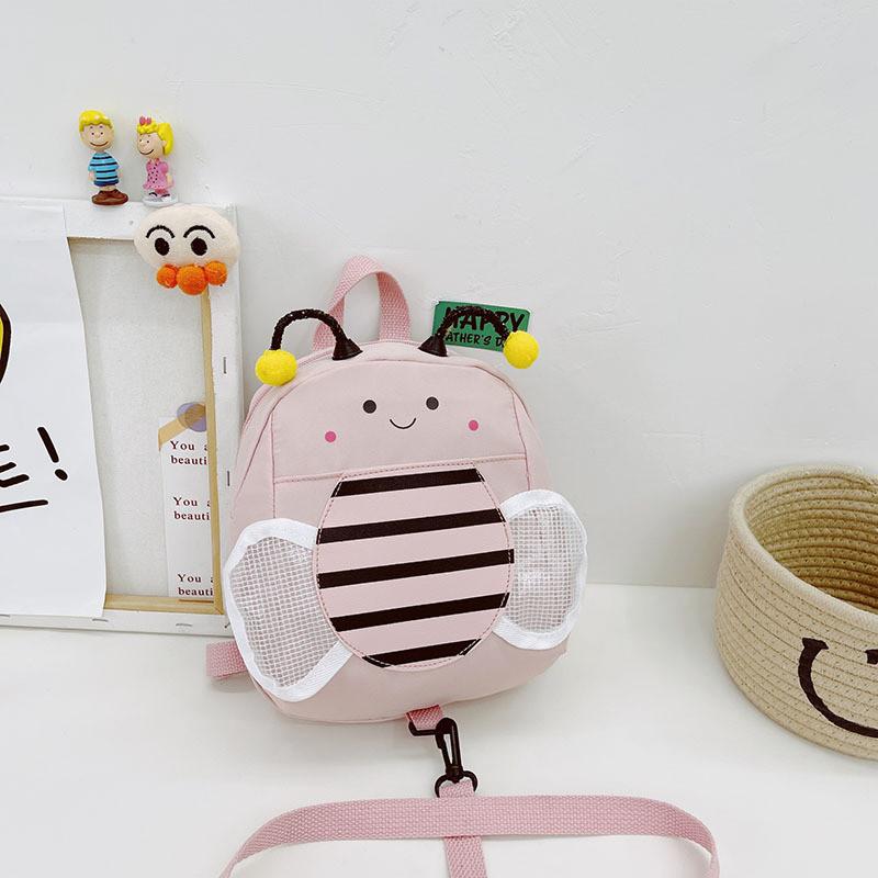 Adorable Cute Bee Children's Backpack Soft Nylon Material For Kindergarten Use
