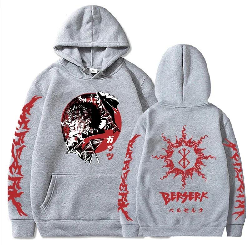 Japanischer Anime Hoodie Neue Mode Hoodies Manga Berserk Langarm Pullover Vintage Y2k Tops Casual Harajuku Herren Sweatshirts