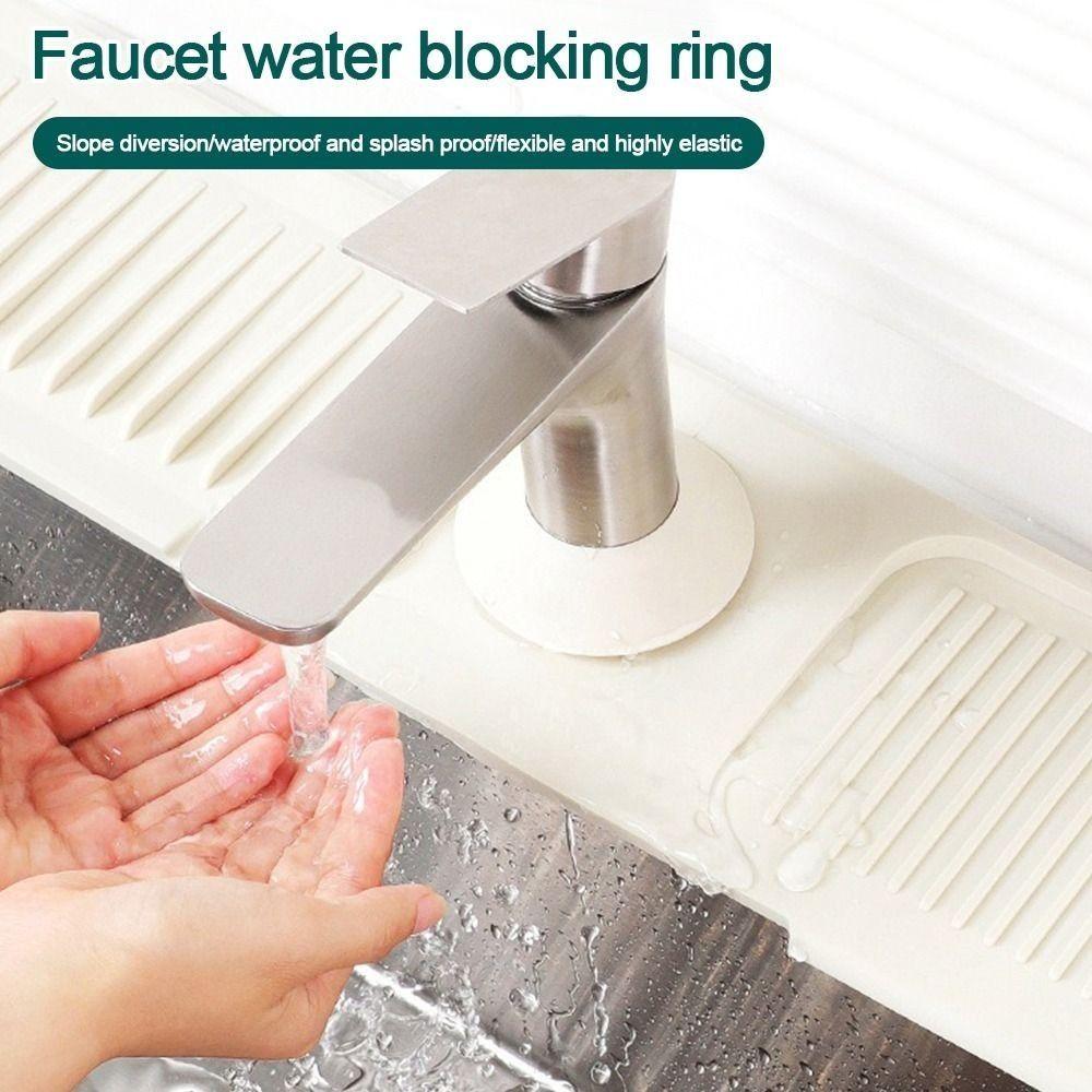 5pcs Silicone Faucet Splash Guards Splash-Proof Easy Clean Sink Splash Pad Soft Countertop Protect Faucet Protectors