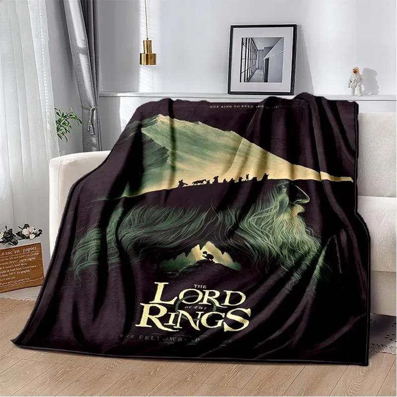 2025 New Fashionable L-Lord of the Rings Printed Blanket Hotel Office Comfortable Warm Sofa Bed Soft Blanket Gift Picnic Blanket