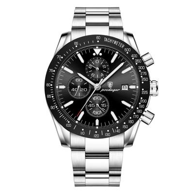 Luxe Militair Horloge voor Heren Sport Quartz Heren Polshorloge Waterdicht Lichtgevend Chronograaf Roestvrij Staal Herenhorloges