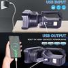36W High-Power Strong Lumens Searchlight Type-C Rechargeable LED Spot Light 10 Modes Super Bright Outdoor Waterproof Dual Light Source P50 Flashlight