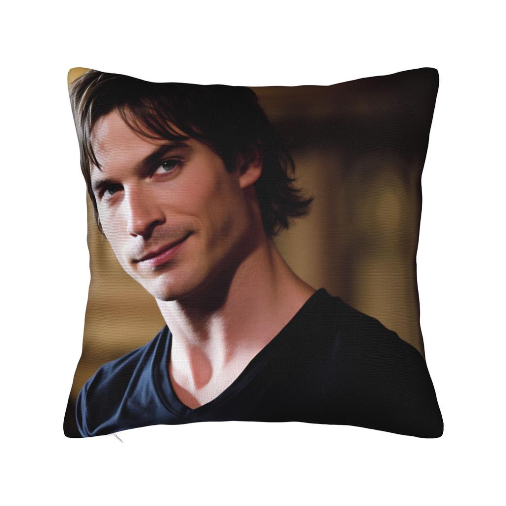 Damon Salvatore The Vampire Diaries Federa Cuscino Morbida Copricuscino Per Sedia Divano Decorazione Casa Federe alla Moda