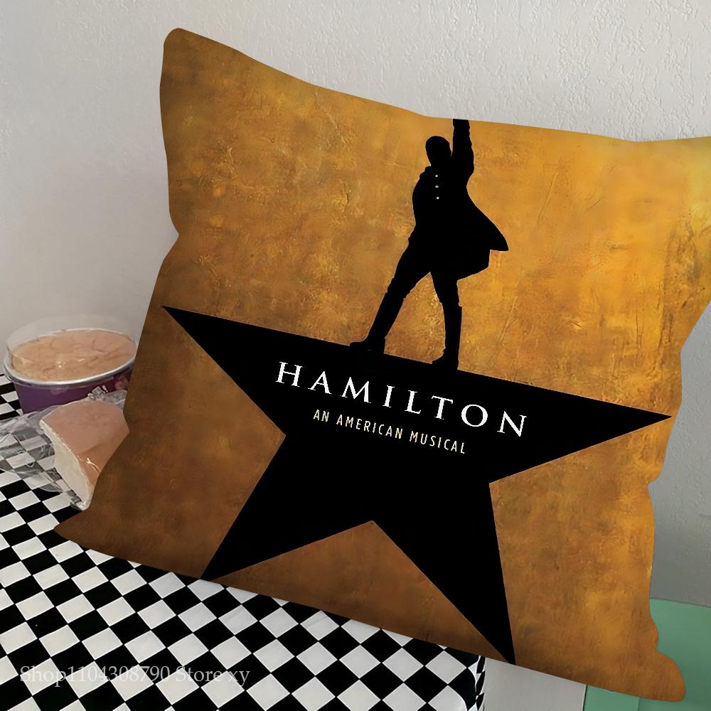 American Musical Hamilton Pillow Case Square Pillow Bedroom Sofa Leisure Comfort Cushion Car Living Room Home Decoration