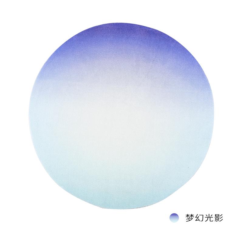 Градиент дофамина Круглый ковер Пушистый Мягкий Ковер для гостиной Простые ковры для спальни Утолщенный Декор для гостиной Однотонный коврик 80x80CM