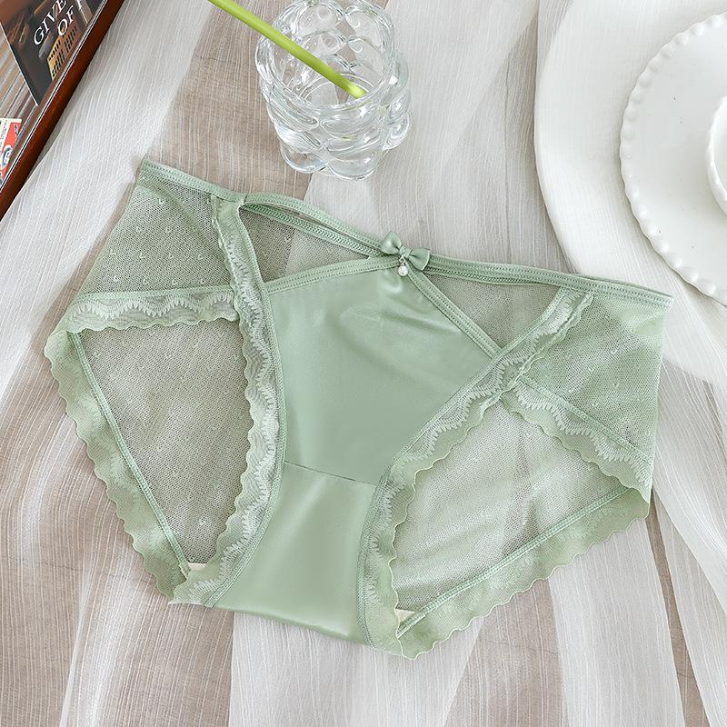 Ladies Spring and Summer Thin New Sexy Lace No Trace Breathable Comfortable Soft Waist Underwear