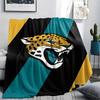 1Pc Jacksonville Jaguars Print Flannel Blanket, High Quality Comfortable for All Seasons, Home Decor, Warmth and Comfort, Perfect for Gifts