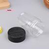 S-5/6Pcs Durable Plastic Double Flip-Top Transparent Seasoning Jar Portable Salt Cellar Empty Pepper Shaker for Kitchen